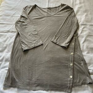 J Jill Pure Jill  Asymmetric-Button‎ Tunic 3/4 sleeves